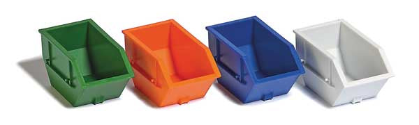 Busch HO 	2.75yd 2.5m Cu. Dumpster 4-Pack -- 1 Each: Green, Orange, Blue, White