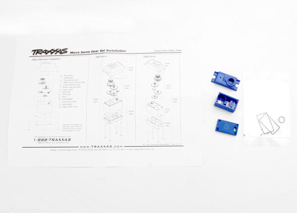 Traxxas 2063 Servo case/gaskets (for 2065 Waterproof Sub-Micro Servo) - TRA2063