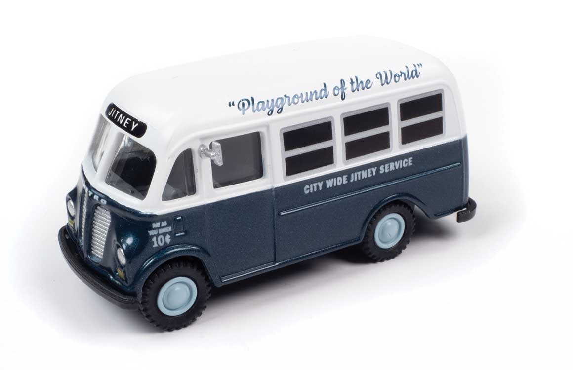 Mini Metals 1940s-1950s International Harvester Metro Delivery Van - Assembled - Mini Meta -- Local Express Jitney (white, blue) - 221-30628