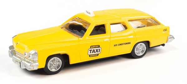 Classic Metal Works 1974 Buick Estate Wagon - Assembled - Mini Metals(R) -- Taxi (yellow) - 221-30656