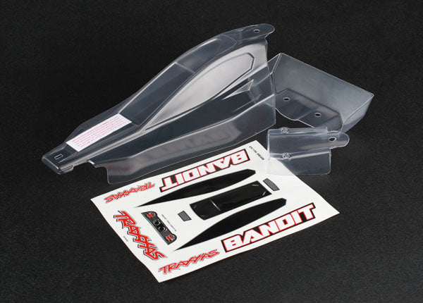 Traxxas 2417 Body ,  Bandit (Front & Rear) (Clear ,  requires painting) /  window ,  lights ,  grille Decal Sheet - TRA2417
