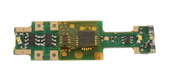Digitrax Plug N' Play Decoders -- For Kato NW2 - 1.0/1.5-Amp, 2 FX3 Functions Rated At .5Amp, Golden White LEDs - 245-DN123K3