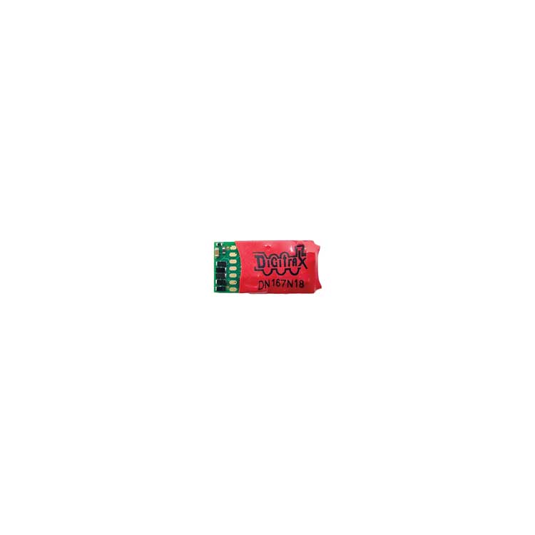 Digitrax DN167N18 High-Capacity Control-Only DCC Decoder -- With Next18 Interface, 6 Functions