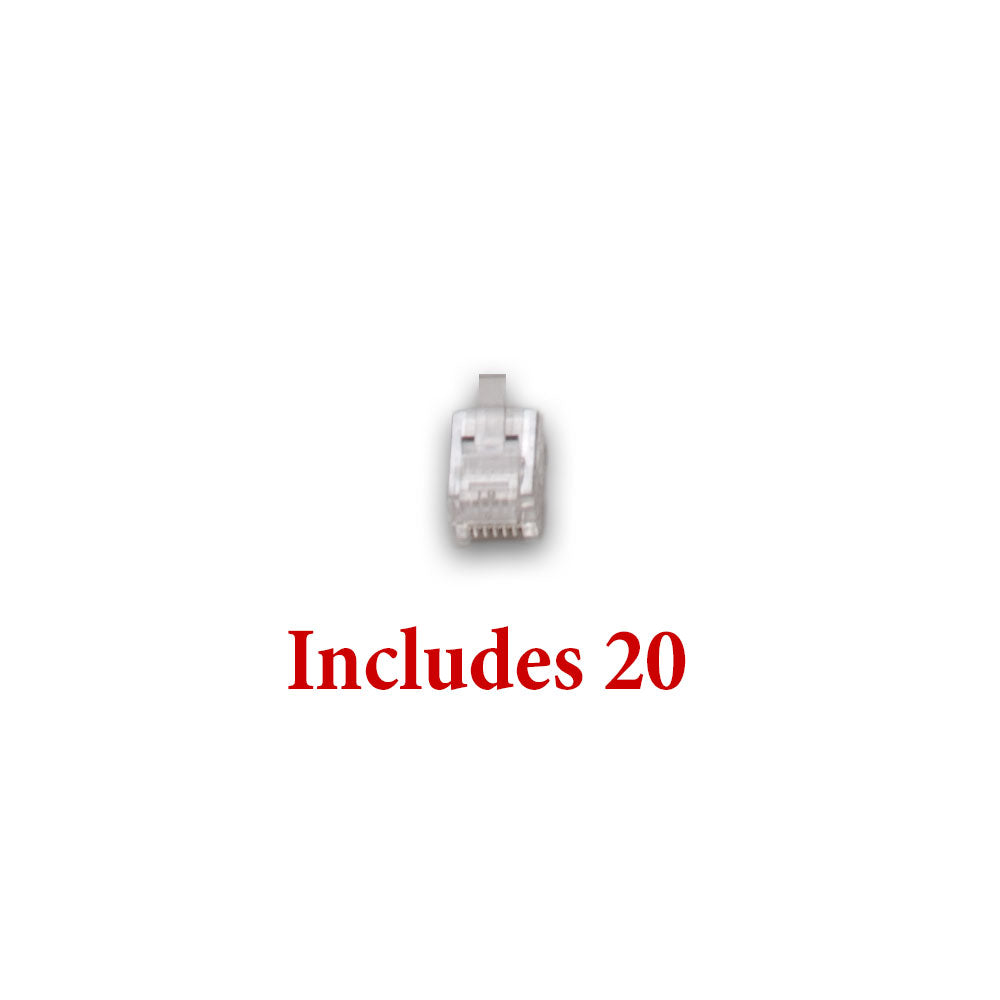 Digitrax RJ12 Plug 20-Pack - 245-LNRJ12P20