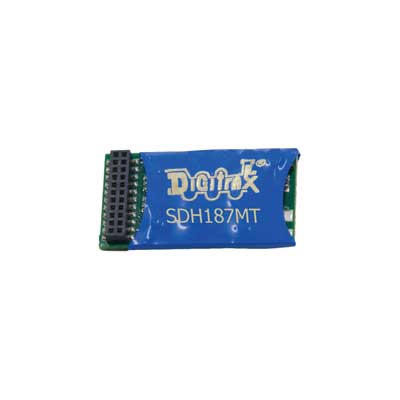 SDH187MT Sound and Control Decoder -- 21-Pin MTC21 Interface, 8 Steam & Diesel Sounds - Replaces 186-Series Decode