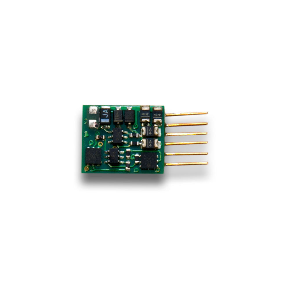 Digitrax DZ126IP Series 6 Control Decoder for Z, N & HO -- 6-Pin Integrated Plug .36 x .42 x .13" 9.05 x 10.61 x 2.67mm - 245-DZ126IN