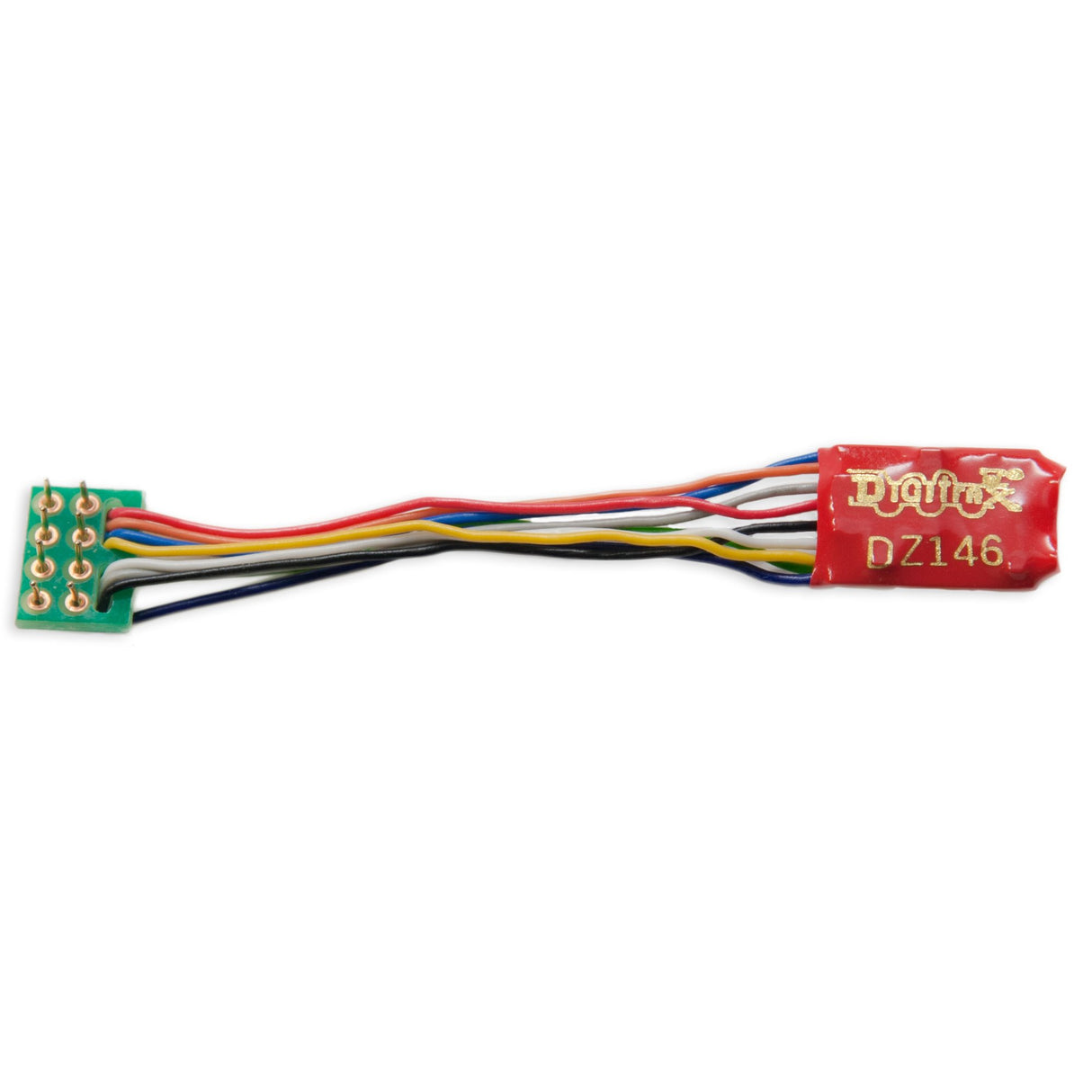 Digitrax DZ146PS Series 6 Control Decoder for Z, N & HO -- Medium 8-Pin Plug, 1" Harness .55 x .4 x .148" 14 x 10.23 x 3.77mm - 245-DZ146PS