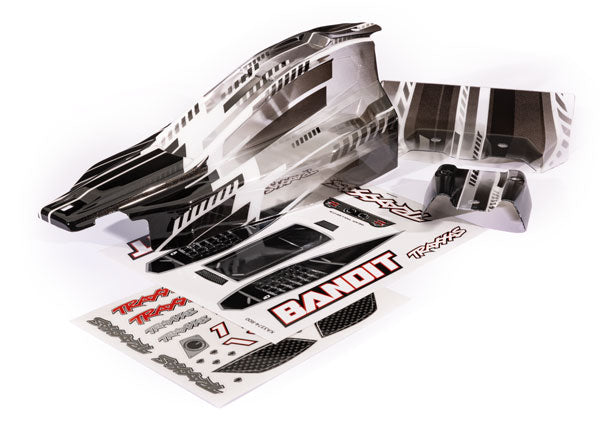 Traxxas 2450L Body, Bandit, ProGraphix/ wing (Graphics are printed, requires paint & final color application)/ Decal Sheet