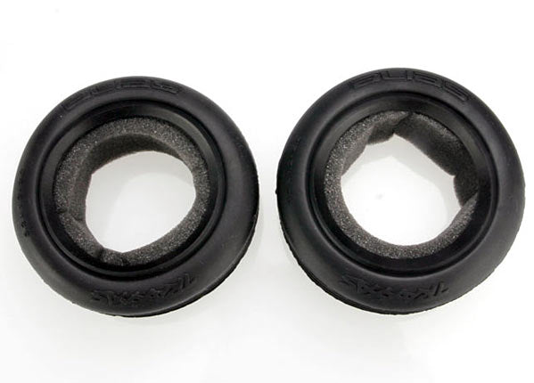Traxxas 2471 Tires ,  Alias ribbed 2.2' (wide ,  Front) (2) /  foam Inserts (Bandit) (soft compound) - TRA2471