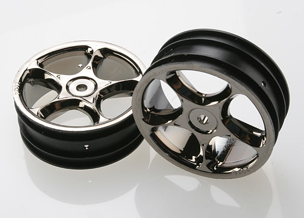 Traxxas 2473A Wheels ,  Tracer 2.2' (black chrome) (2) (Bandit Front) - TRA2473A