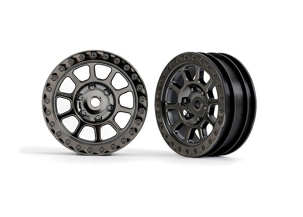 Traxxas 2481A Wheels, 2.2' (black chrome) (2) (Bandit Front)