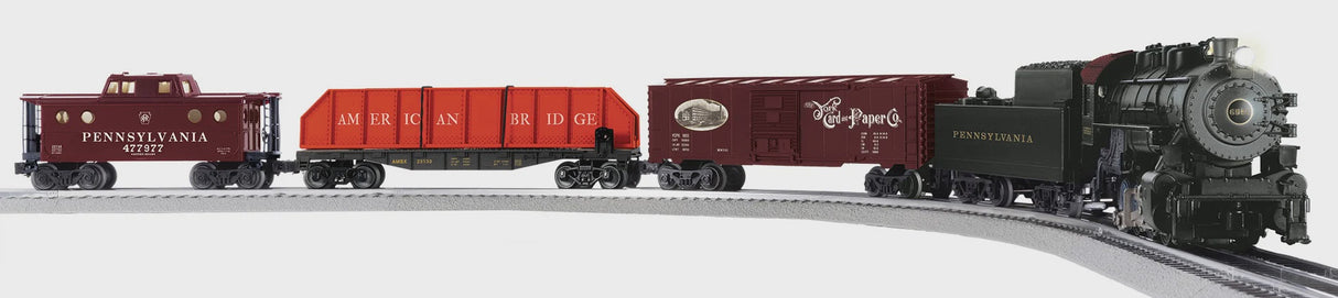 Lionel 2523130 Pennsylvania Keystone Starter Set - LionChief Sound and Control -- 0-8-0, 3 Cars, FasTrack Oval, LionChief Remote