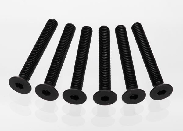 Traxxas 2533 Screws, 4x30mm countersunk machine (Hex drive) (6) - TRA2533