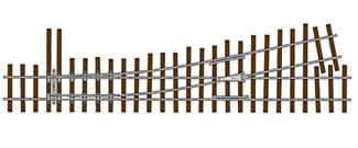 Micro Engineering 14-403 On30 Flex-Track(TM) Turnout - Code 83 #5 -- Left Hand