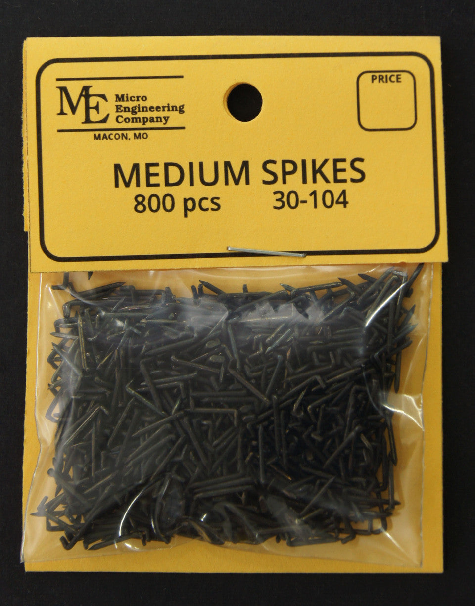 Micro Engineering 30-104 Blackened Metal Spikes -- Medium 3/8" Long
