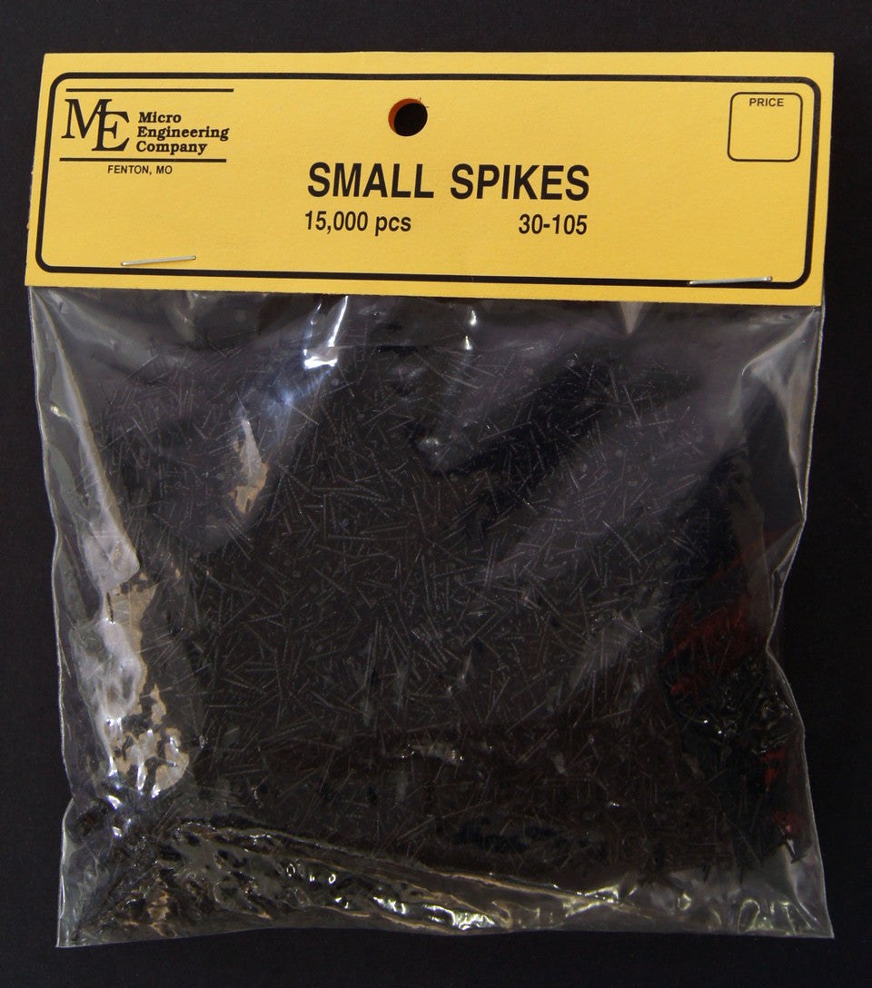 Micro Engineering 30-105 Blackened Metal Spikes -- Small 1/4" Long - Bulk Pack of 15,000 (Approximate Quantity)