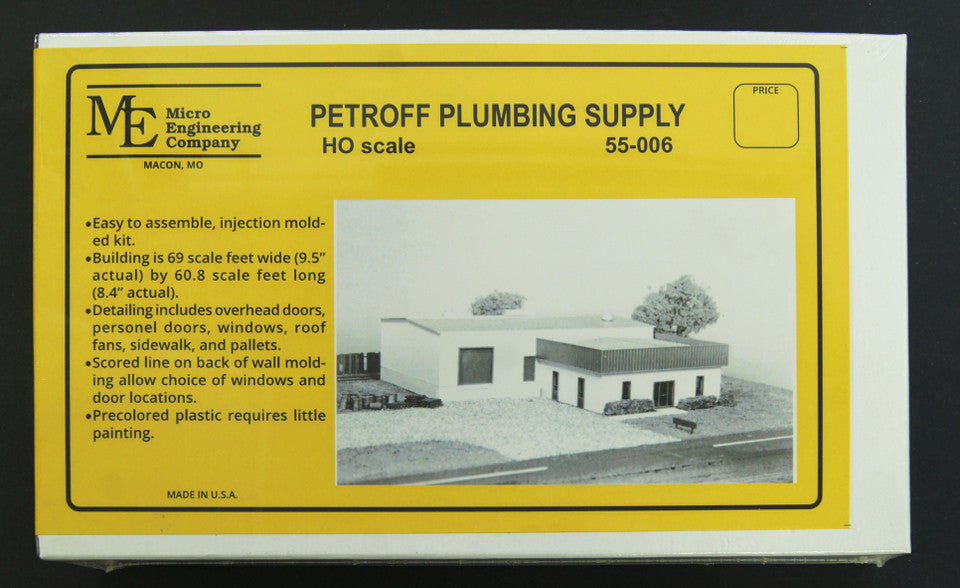 Micro Engineering 55-006 HO Petroff Plumbing Supply -- 8-3/8 x 9-1/2" 21.1 x 24cm