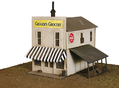 Micro Engineering 70-604 HO Groger's Grocery -- 5 x 5" 12.8 x 12.8cm