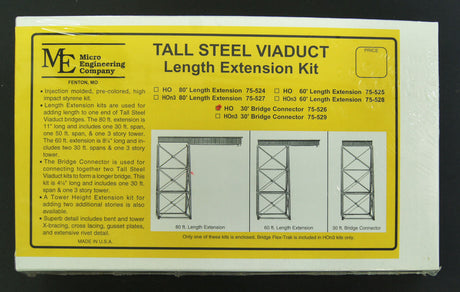 Micro Engineering 75-526 Tall Steel Viaduct Length Connection -- 30'