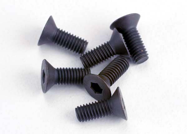 Traxxas 2550 Screws ,  3x8mm countersunk machine (6) (Hex drive) - TRA2550