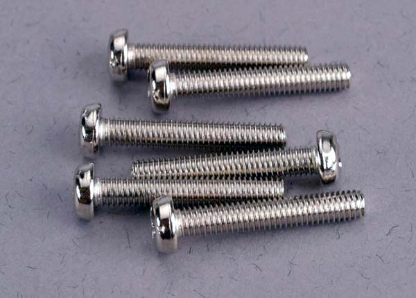 Traxxas 2565 Screws, 3x18mm roundhead machine (6) - TRA2565