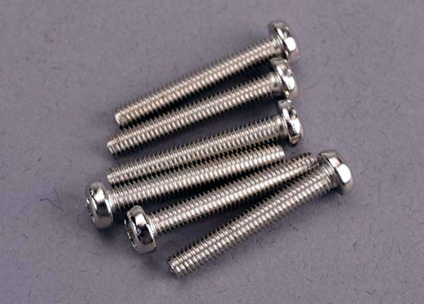 Traxxas 2566 Screws, 3x20mm roundhead machine (6) - TRA2566