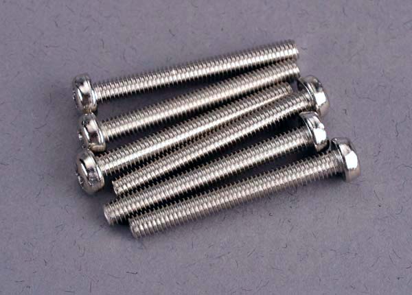 Traxxas 2569 Screws, 3x25mm roundhead machine (6) - TRA2569