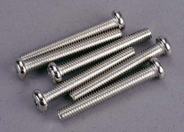 Traxxas 2571 Screws ,  4x30mm roundhead machine (6) - TRA2571