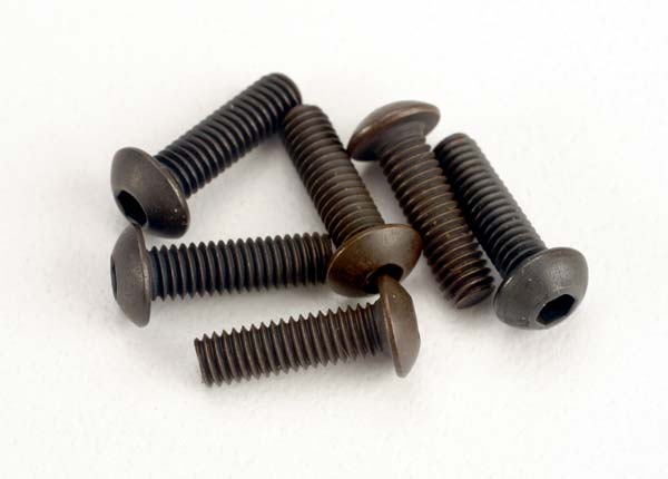 Traxxas 2577 Screws, 3x10mm button-head machine (Hex drive) (6) - TRA2577