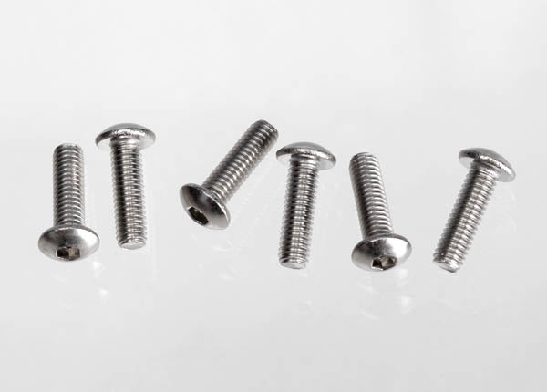 Traxxas 2577X Screws, 3x10 button-head machine (Hex drive) (stainless steel) (6) - TRA2577X