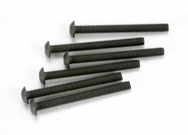 Traxxas 2582 Screws, 3x30mm button-head machine (Hex drive) (6) - TRA2582