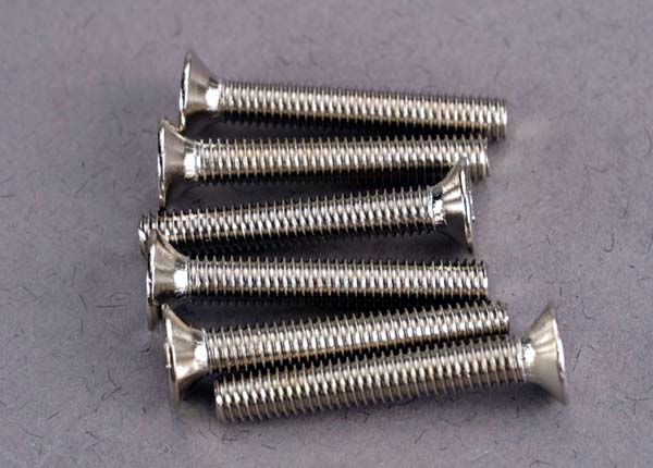 Traxxas 2590 Screws ,  3x20mm countersunk machine Screws (6) - TRA2590