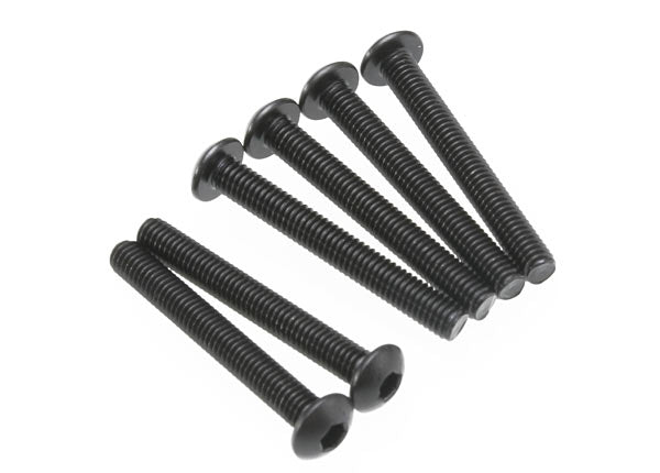 Traxxas 2591 Screws, 3x23mm button-head machine (Hex drive) (6) - TRA2591
