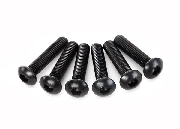 Traxxas 2593 Screws ,  3x14mm button-head machine (Hex drive) (6) - TRA2593