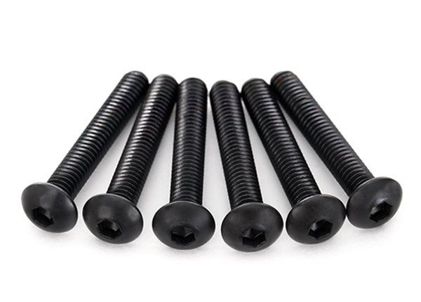 Traxxas 2597 Screws, 4x22mm button-head machine (Hex drive) (6) - TRA2597