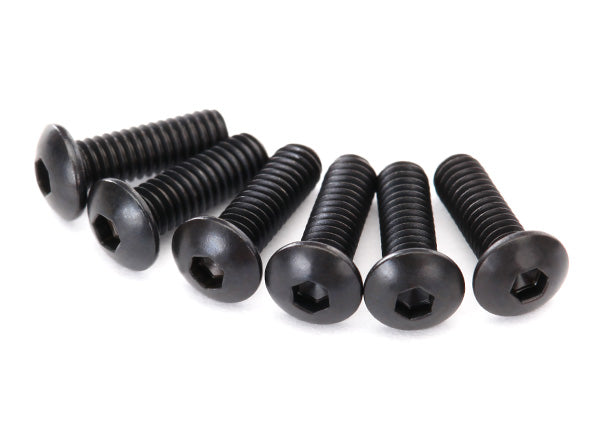Traxxas 2617 Screws, 2.5x8mm button-head machine (Hex drive) (6) - TRA2617