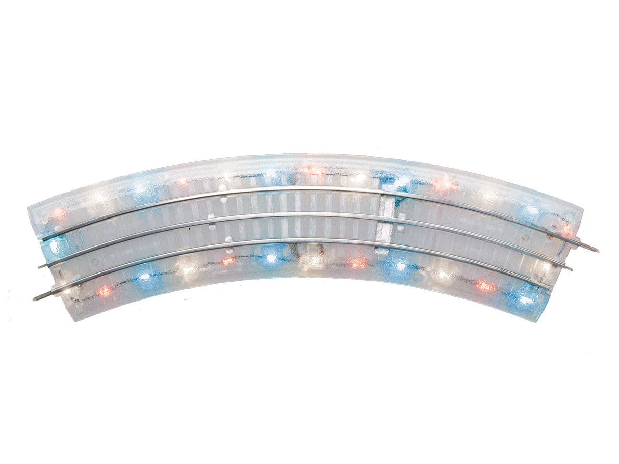 Lionel 2625020 O RTR Patriotic Lighted FasTrack O36 Curved 4-Pack