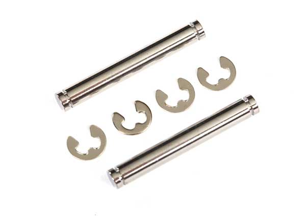 Traxxas 2635 Suspension pins, 23mm hard chrome (2)/ E-clips (4) - TRA2635