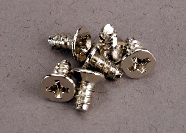Traxxas 2653 Screws, 3x6mm countersunk self-tapping (6) - TRA2653