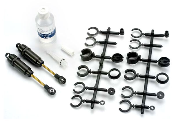 Traxxas 2660 Big Bore shocks (long) (hard-anodized & PTFE-coated T6 aluminum) (assembled with TiN shafts) w/o Springs (Front) (2) - TRA2660
