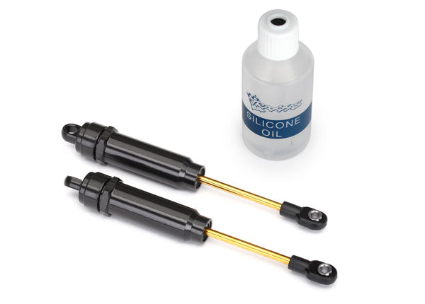 Traxxas 2662 Big Bore shocks (XX-long) (hard-anodized & PTFE-coated T6 aluminum) (assembled with TiN shafts) w/o Springs (Rear) (2) - TRA2662