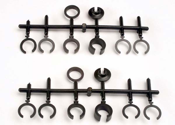 Traxxas 2668 Spring retainers, upper & Lower (2)/ spring pre-load spacers: 1mm (4)/ 1.5mm (2)/ 2mm (2)/ 4mm (2)/ 8mm (2) (Big Bore Shocks) - TRA2668