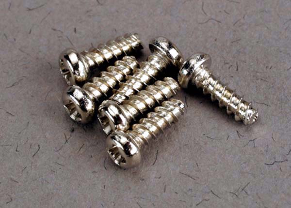 Traxxas 2674 Screws, 2x6mm roundhead self-tapping (6) - TRA2674