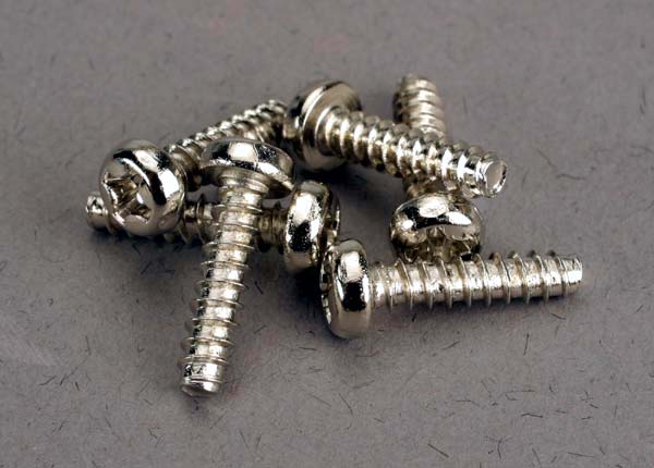 Traxxas 2676 Screws ,  3x12mm roundhead self-tapping (6) - TRA2676