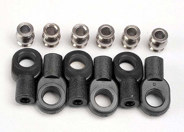 Traxxas 2742X Rod ends, short (6)/ hollow balls (6) - TRA2742X
