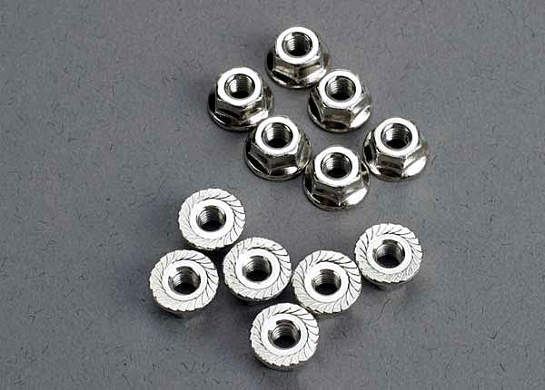 Traxxas 2744 Nuts, 3mm flanged (12) - TRA2744