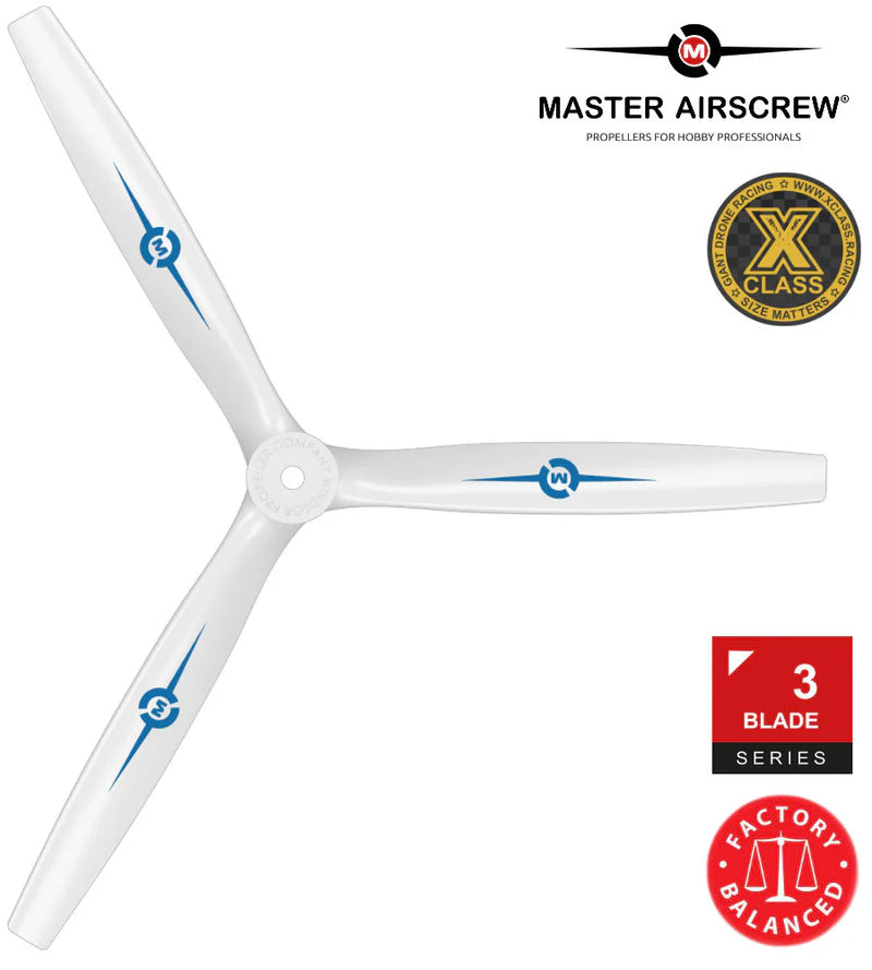 Master Airscrew 3-Blade 13x12 Pusher Propeller - White