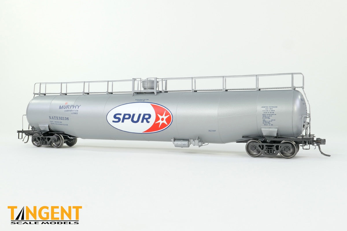 Tangent Scale Models HO NATX "Murphy SPUR Delivery 1965" NACC 1963 Design 33,000 Gallon Dual Diameter LPG/AA Tank Car - #32145