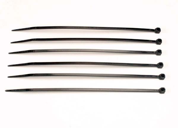 Traxxas 3155 Cable ties, medium (black) (6) - TRA3155