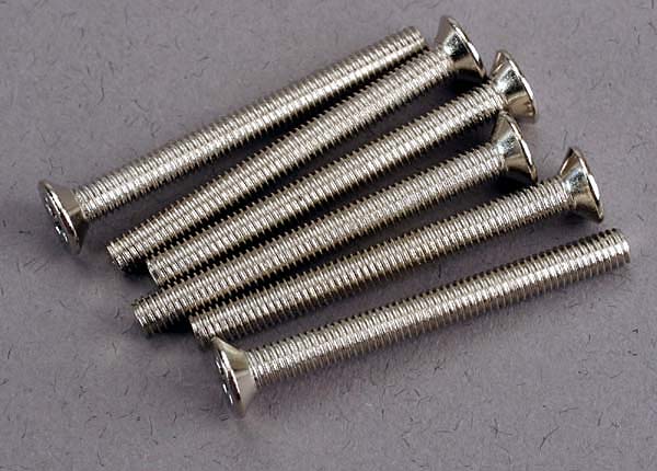 Traxxas 3163 Screws, 3x30mm countersunk machine (6) - TRA3163